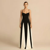 Vestido Preto e Branco Longo Elegante Chique Casual frete gratis